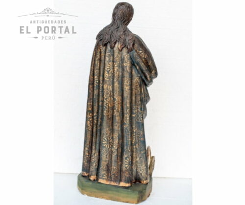 Virgen Inmaculada en madera tallada y policromada | 6