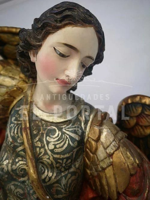 Arcángel San Miguel en madera tallada y policromada | 5