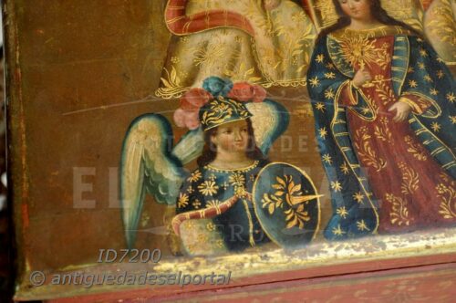 Cofre coronación de la Virgen María cofre policromado | 12