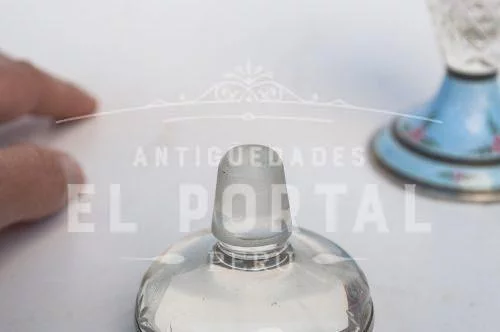 Guilloche perfumero de cristal con Plata Esmaltada | 1