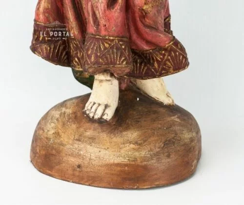 Niño Jesús en madera tallada Policromada | 4