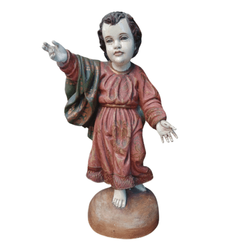 Niño Jesús en madera tallada Policromada