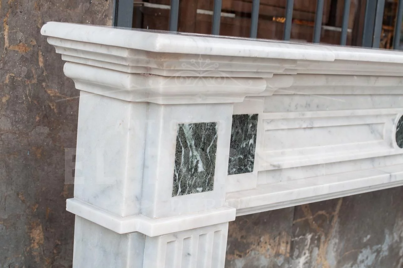Chimenea Italiana de mármol Carrara - Image 2