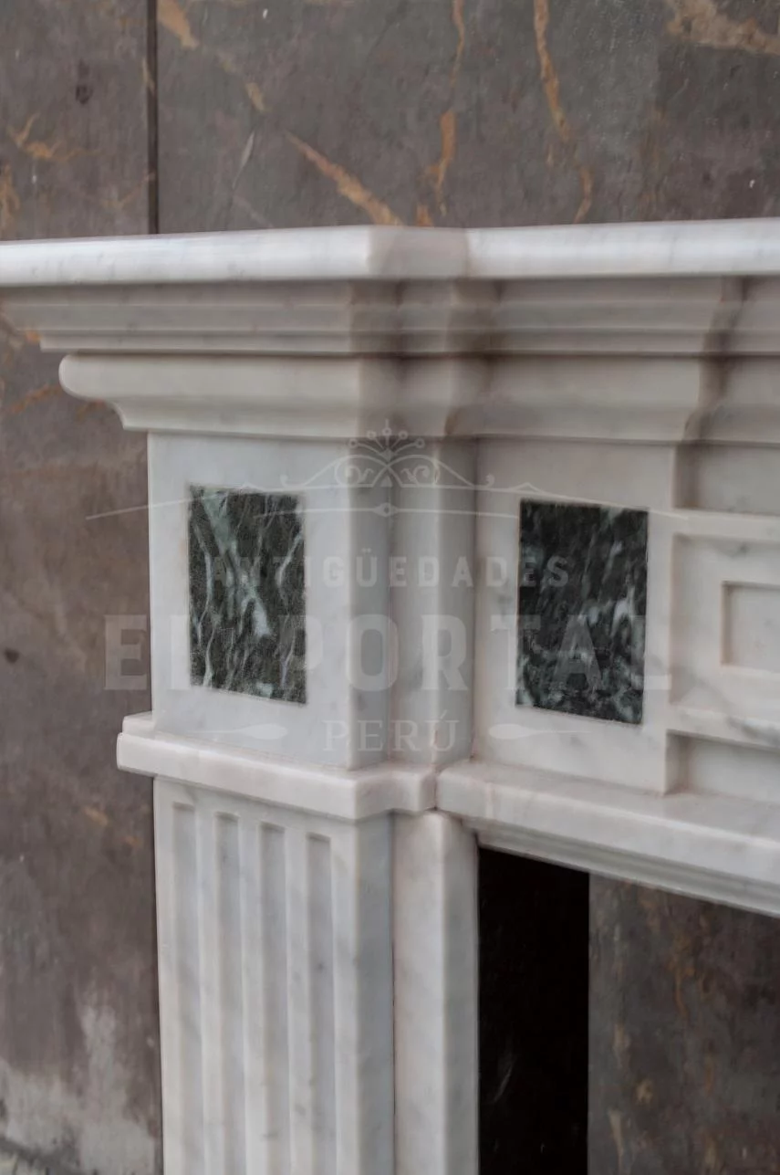 Chimenea Italiana de mármol Carrara - Image 6