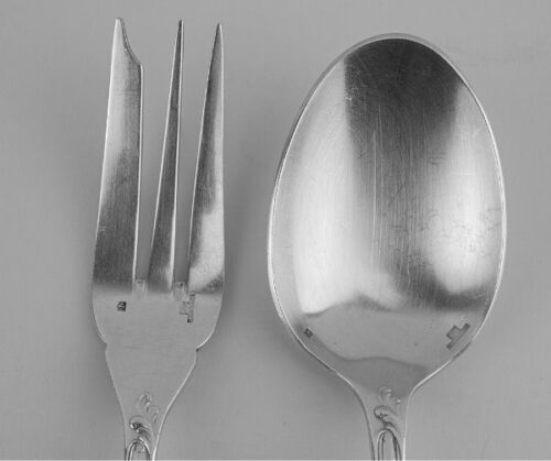 Cuchara y tenedor de servir ensalada de plaque Christofle | 3