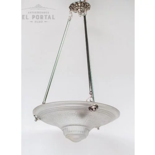 MULLER-FRÉRES-LUNEVILLE-Lámpara-Art-Deco