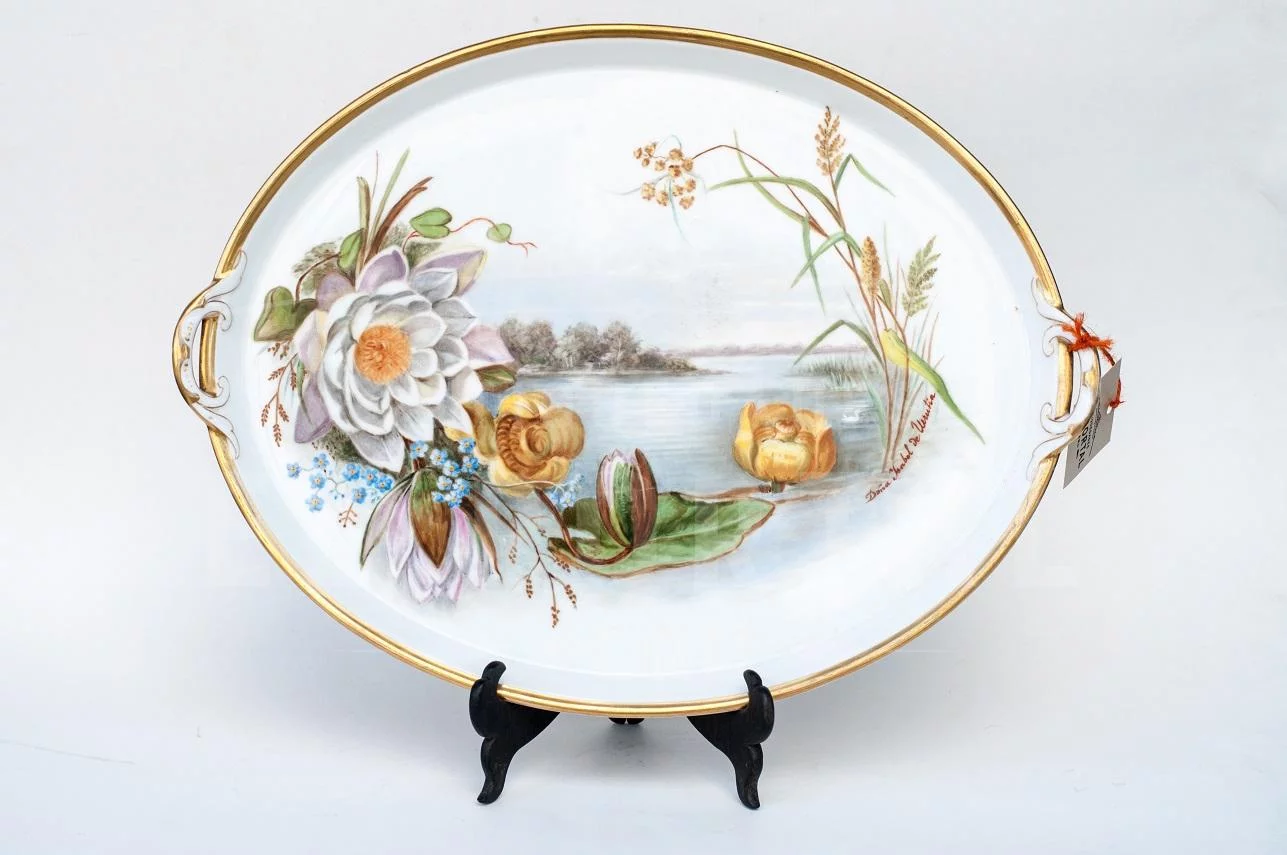 Azafate ovalado de porcelana de Dresden - Image 2