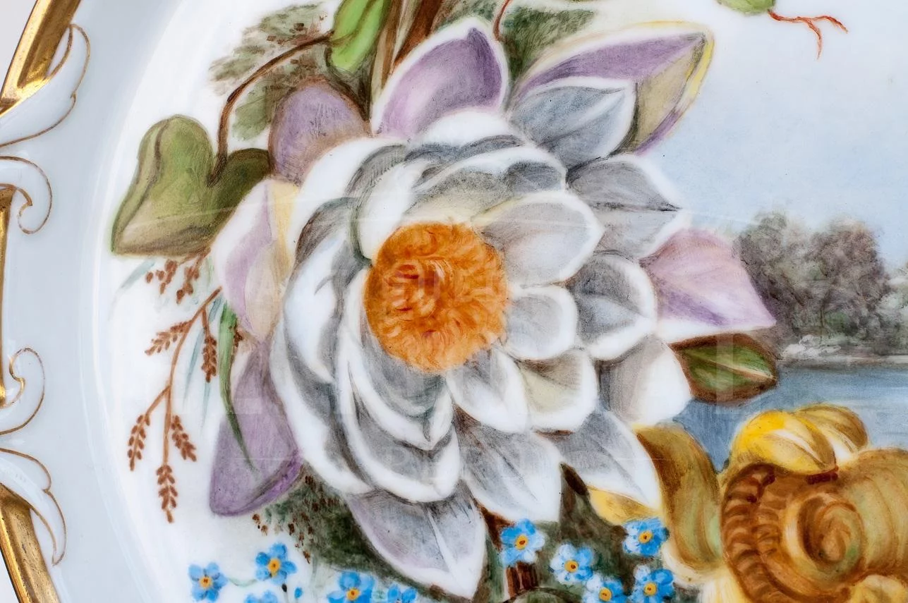 Azafate ovalado de porcelana de Dresden - Image 3