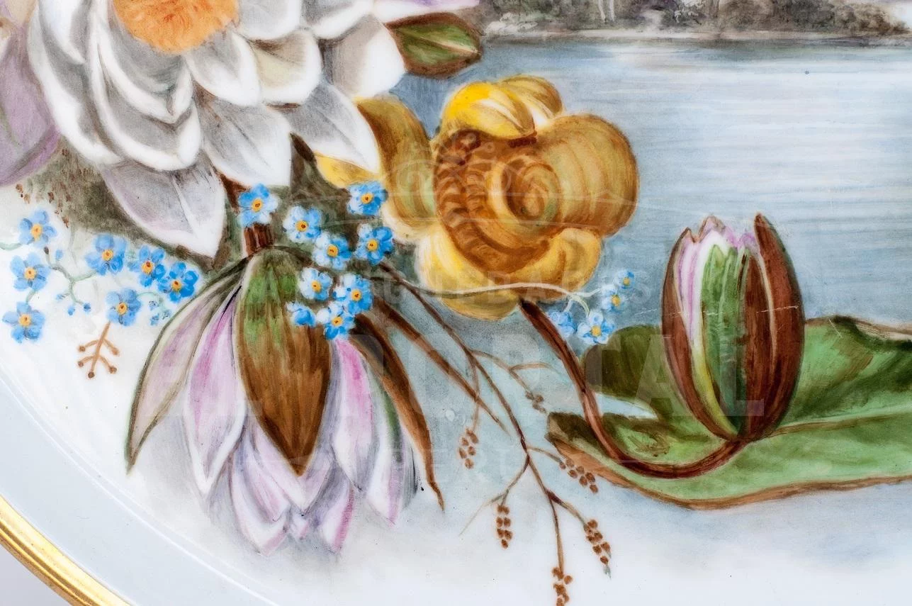 Azafate ovalado de porcelana de Dresden - Image 4