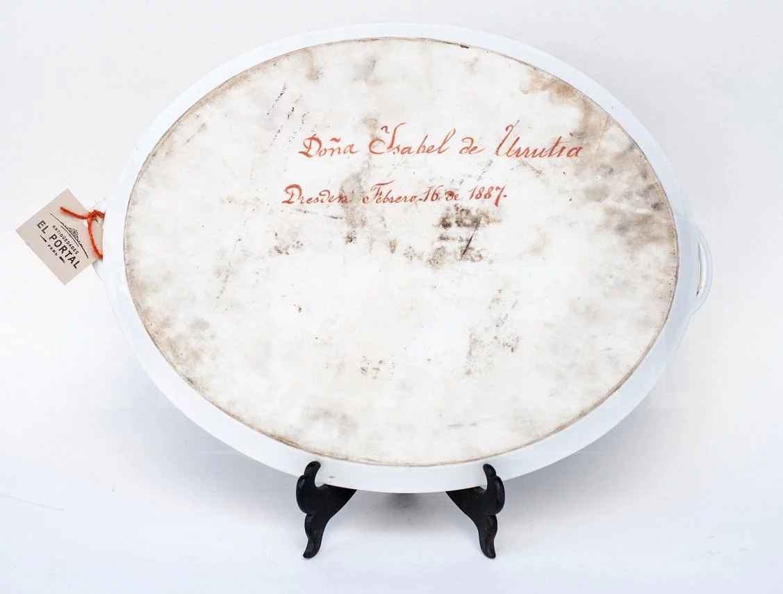 Azafate ovalado de porcelana de Dresden - Image 6