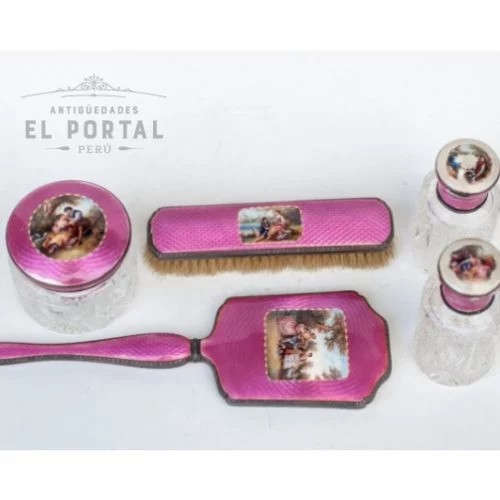 10612-set-de-tocador-plata-esmaltada-antiguedades-antiguedadesElPortal