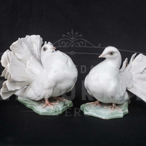 Par de palomas de porcelana alemana marca Rosenthal | 2
