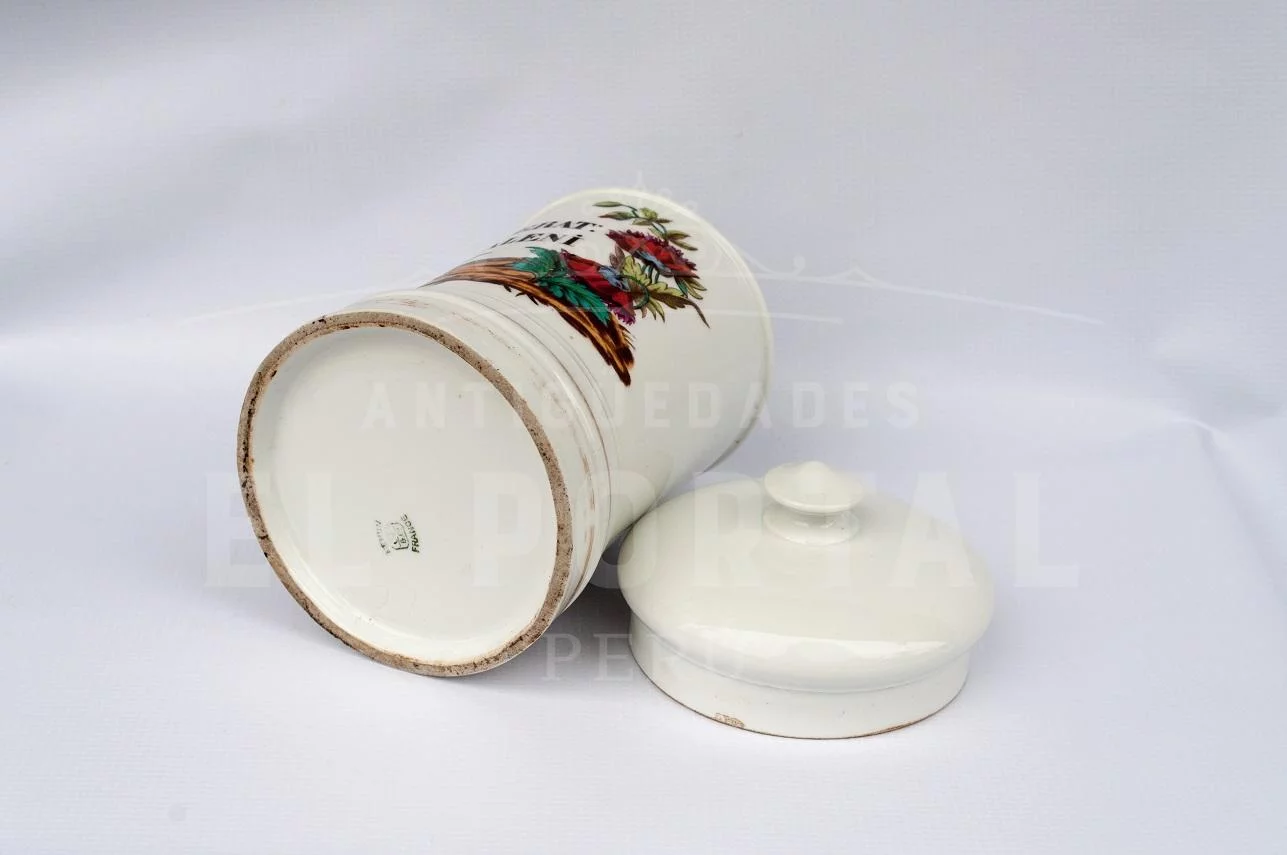 Botámen de botica de Porcelana francesa Mehun - Image 2