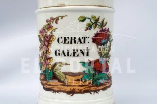 Botámen de botica de Porcelana francesa Mehun - Image 3
