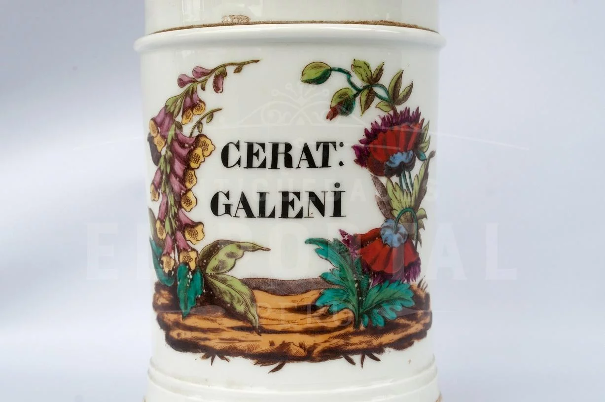 Botámen de botica de Porcelana francesa Mehun - Image 3