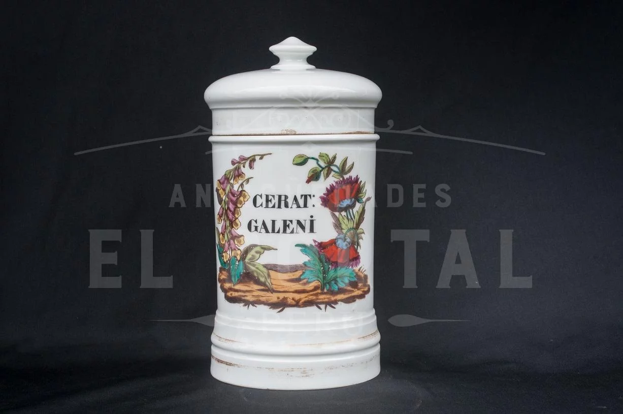 Botámen de botica de Porcelana francesa Mehun - Image 4