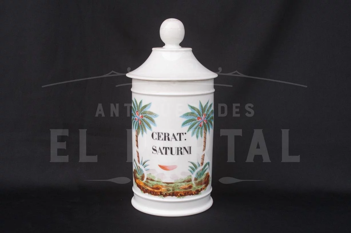 Botámen Conservera de botica de porcelana francesa - Image 5