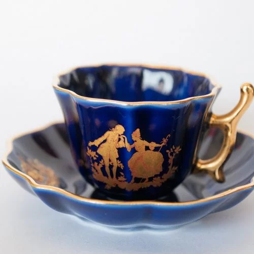 Limoges taza  de porcelana miniatura