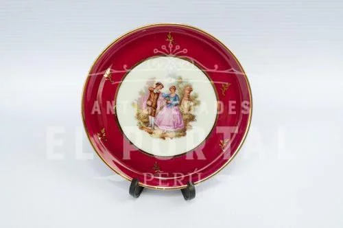 Limoges porcelana plato decorativo miniatura | 1