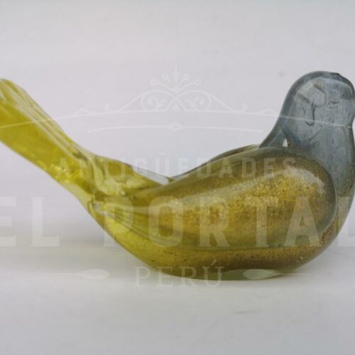 Figura de paloma de Murano con escarcha de oro | 4