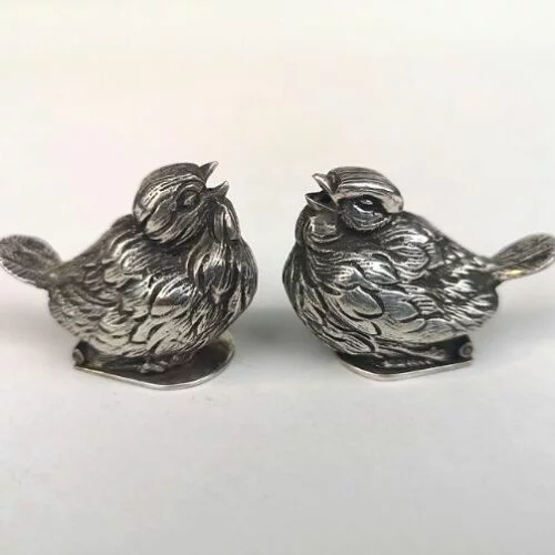 salero pimentero de plata