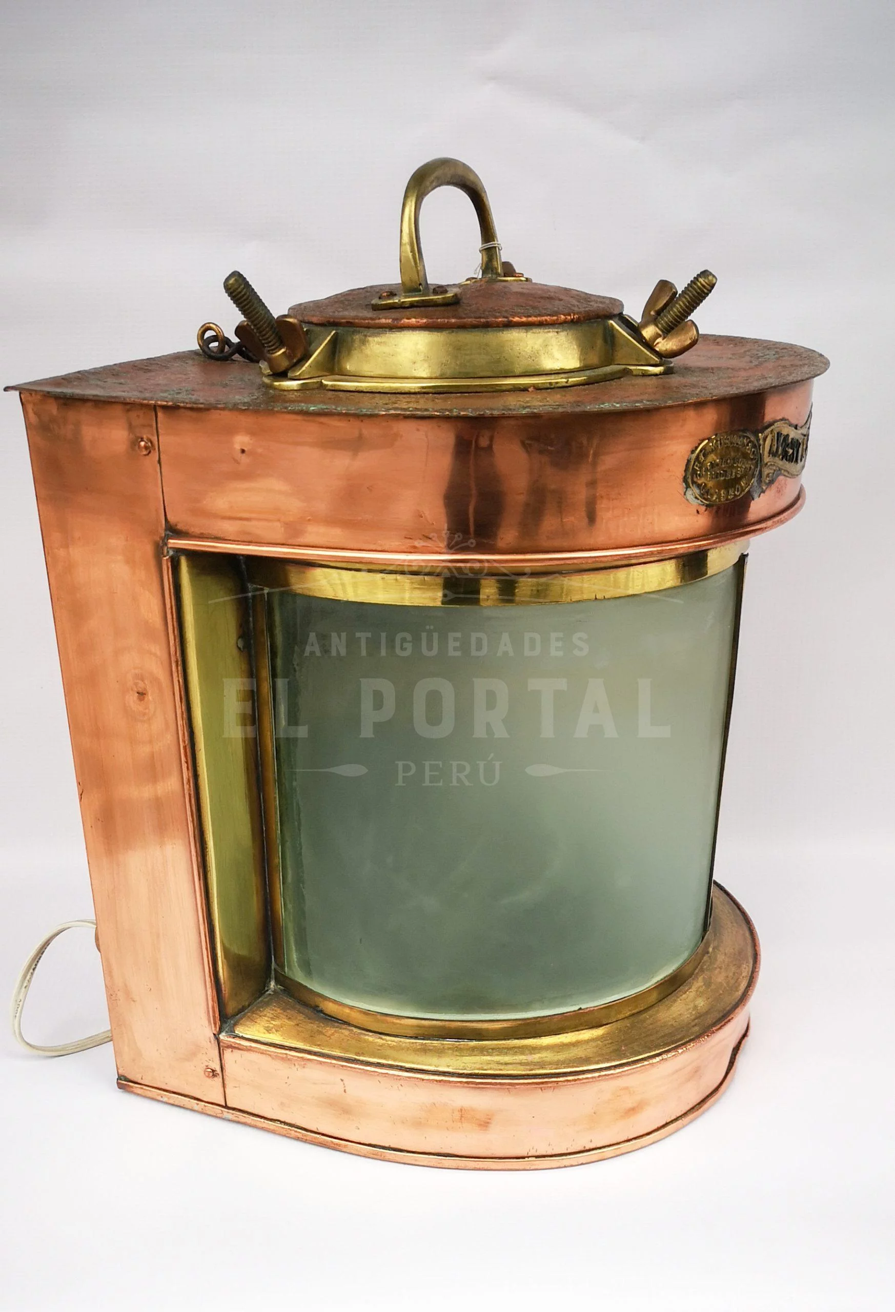 Farol de barco de cobre y bronce - Image 2