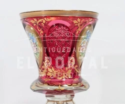 Florero de cristal de Bohemia - Circa 1860 | 4