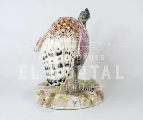 Figura de ave Emú de porcelana de París - Image 7