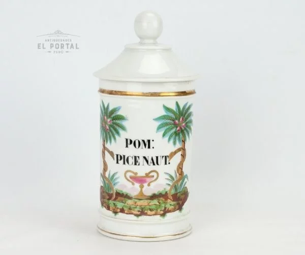 Conservera de farmacia de porcelana POM-PICE-NAUT