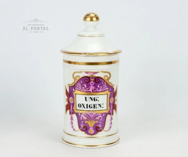 Conservera de farmacia de porcelana UNGOXIGEN