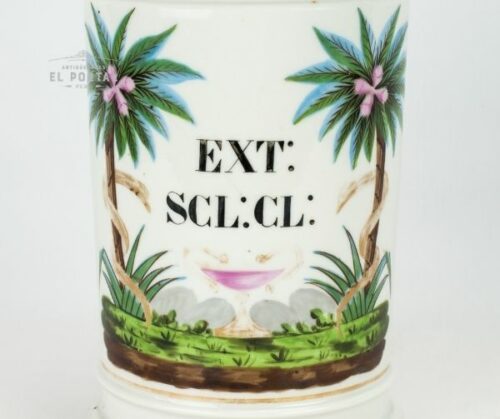 Conservera de botica de porcelana francesa "EXT:SCL:CL:" | 1