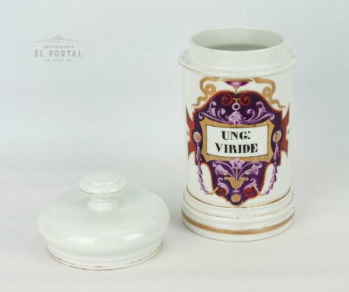 Conservera de botica de porcelana "UNG:VIRIDE" | 2