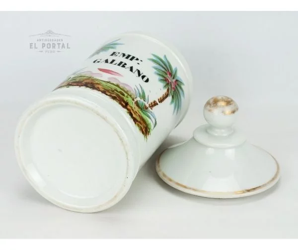 Conservera de Botica de porcelana "EMP:GALBANO" - Image 4