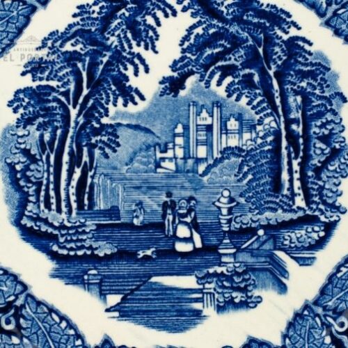 Plato Azul y blanco Masons VISTA Circa 1950 | 1