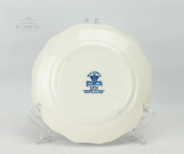 Plato Azul y blanco  Masons VISTA Circa 1950 - Image 4