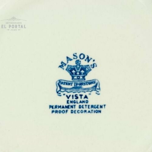 Plato Azul y blanco Masons VISTA Circa 1950 | 4