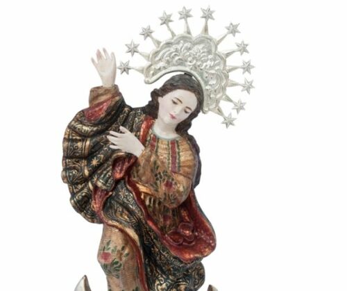 Virgen Inmaculada Apocalíptica en madera tallada | 2