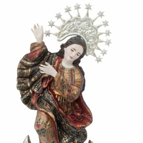Virgen Inmaculada Apocalíptica en madera tallada | 2