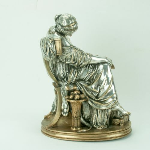 Escultura francesa de bronce de Penélope durmiendo de Pierre Jules Cavelier & Barbedienne | 1