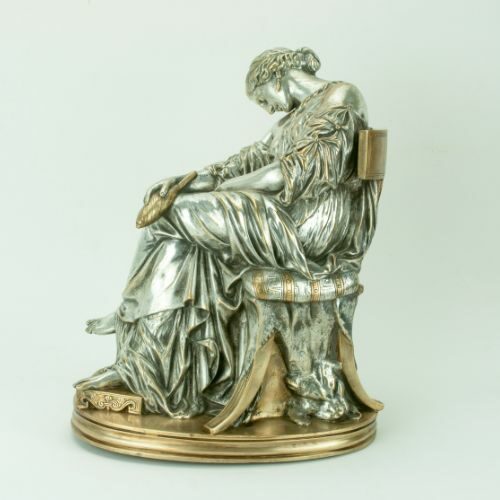 Escultura francesa de bronce de Penélope durmiendo de Pierre Jules Cavelier & Barbedienne | 2