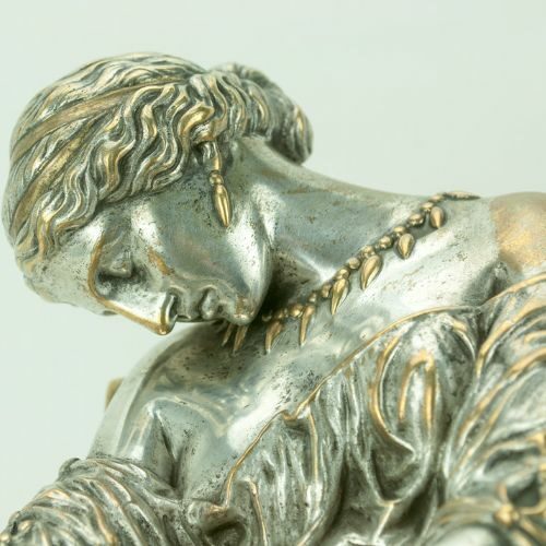 Escultura francesa de bronce de Penélope durmiendo de Pierre Jules Cavelier & Barbedienne | 4