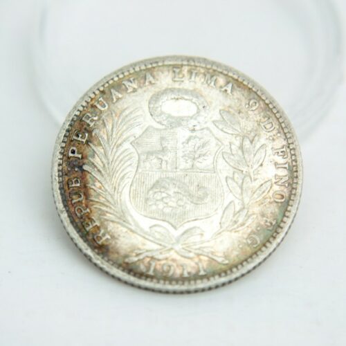 1911-5 decimos de sol moneda de plata | 2