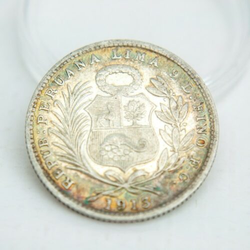 1913-5 decimos de sol moneda de plata | 2