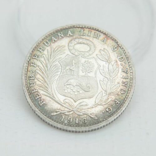 Moneda 1/5 de Sol Peru 1916 | 2