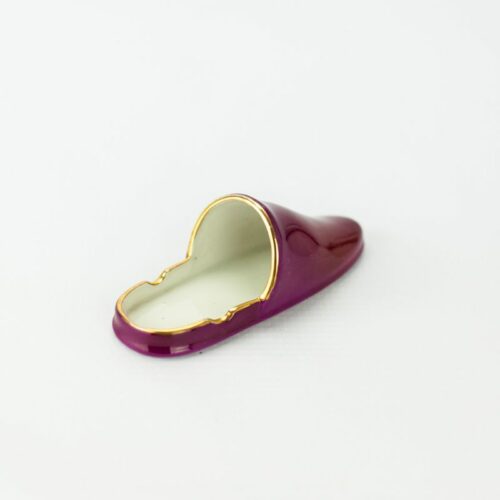 Pantufla zapato de porcelana Limoges miniatura | 2