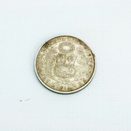 moneda 1/2 Sol plata 1915 F.G. SC FIRME Y FELIZ POR LA UNION