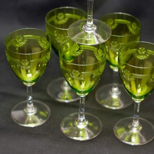6 copas de cristal San Luis modelo Manon color verde | 4