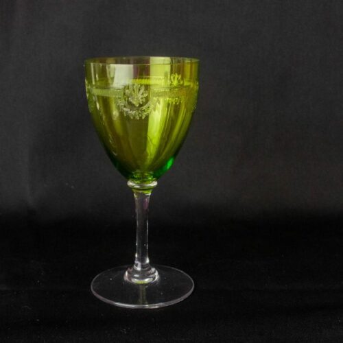 6 copas de cristal San Luis modelo Manon color verde | 2