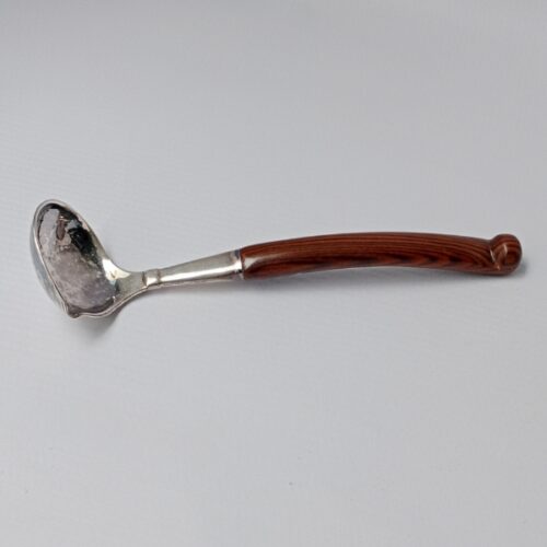 Antigüedades El Portal 4 Cuchara de servir en plata 925 con mango de madera – 18 cm