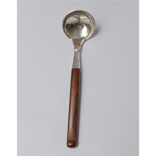 Antigüedades El Portal 5 Cuchara de servir en plata 925 con mango de madera – 14 cm